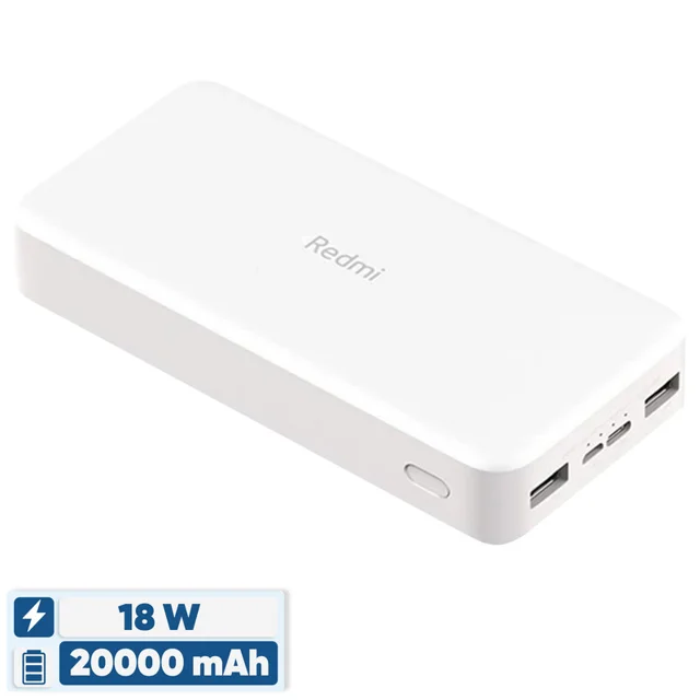 پاوربانک 18 وات شیائومی مدل Redmi ظرفیت 20000 میلیآمپرساعت 101716835