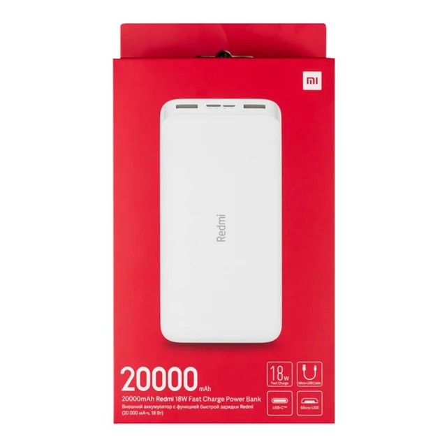 پاوربانک 18 وات شیائومی مدل Redmi ظرفیت 20000 میلیآمپرساعت 101716846